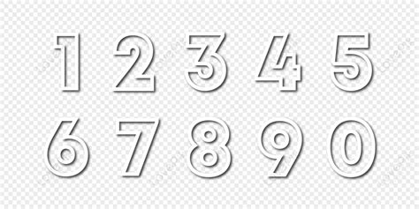 White Numbers PNG Images With Transparent Background | Free Download On ...