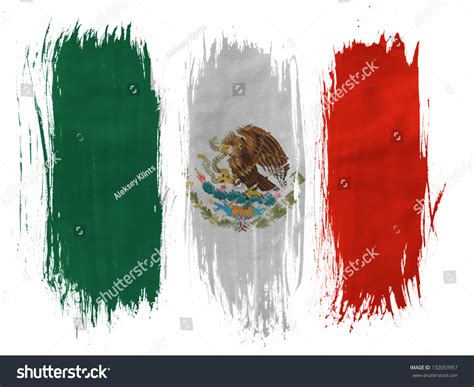 Mexico Mexican Flag Painted 3 Vertical Stock Photo 132053957 - Shutterstock