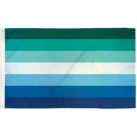 Gay Male Rainbow Flag 3x5 ft LGBTQ Pride Blue Green - Walmart.com ...