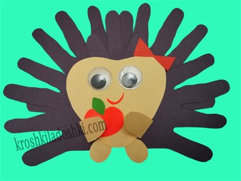 Handprint Hedgehog Craft For Kids