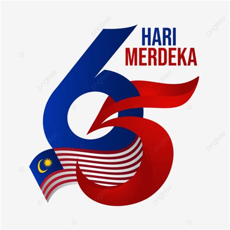 Merdeka Malaysia Vector Art PNG, 65th Year Hari Merdeka Malaysia Logo ...