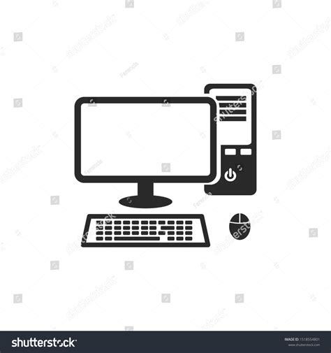 Computer Icon Vector Illustration Pc Symbol Stock Vector (Royalty Free ...