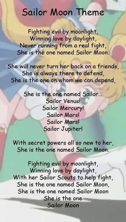 Amazing Sailor Moon Theme Song Lyrics in 2023 Learn more here!