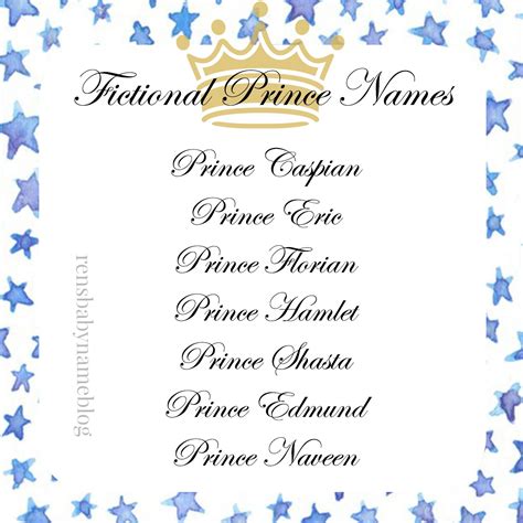 Ren's Baby Name Blog: Fictional Prince Names