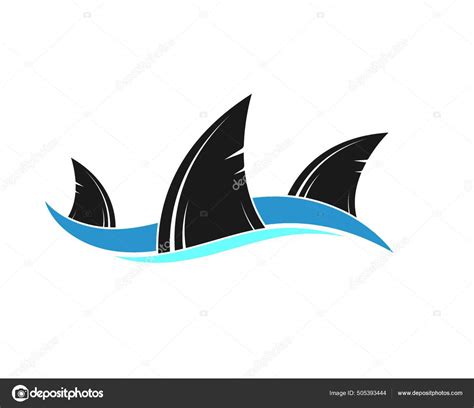 Shark Fin Icon Vector Illustration Design Stock Vector by ...