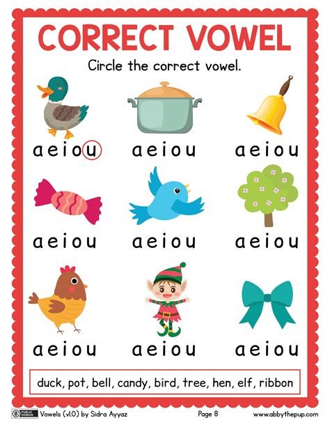 Vowels Worksheets