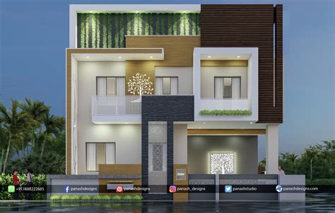 ArtStation - Two Storey House Modern House Design 3D Elevation