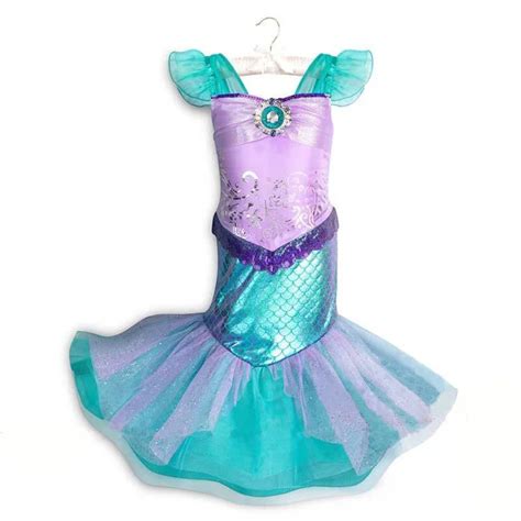 Girls Mermaid Dress Kids Ariel Halloween Cosplay Costume Girls Party ...