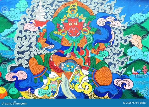 Ancient Tibetan Wall Painting Art Royalty Free Stock Photos - Image ...