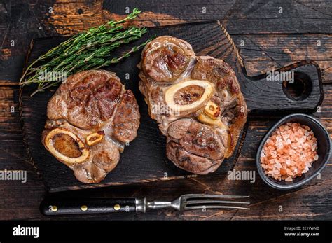 Stewed meat on the bone Osso Buco beef shank, italian ossobuco steak ...