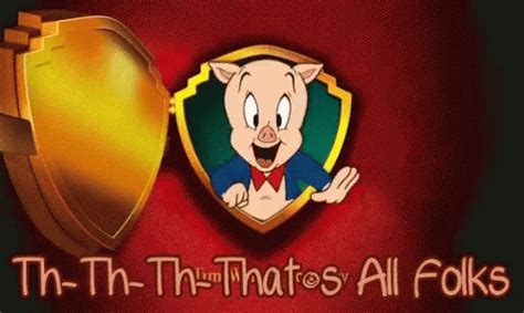 Porky Pig Thats All Folks GIFs | Tenor