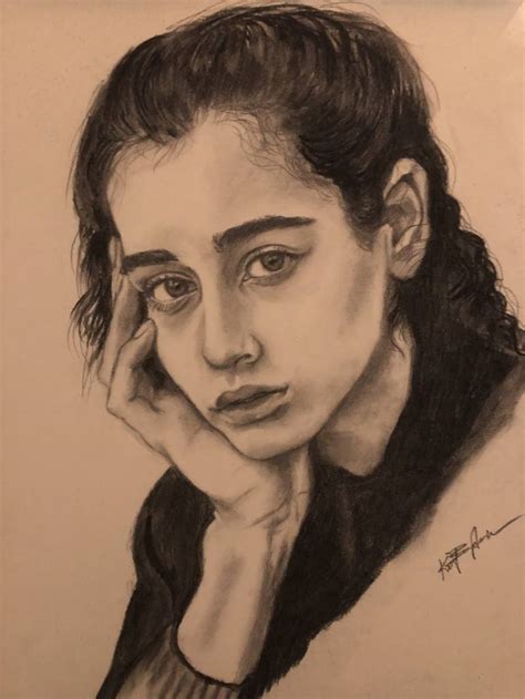 Sad girl Drawing by Kalliope Varlamiti | Saatchi Art