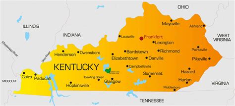 Kentucky Map - Guide of the World