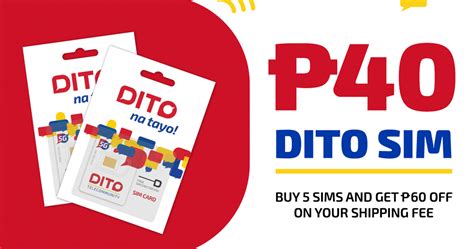 DITO's SIM Card Is Priced At PHP 40, But You Can Get It For, 60% OFF