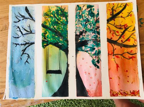 Tree Of Four Seasons Canvas Painting