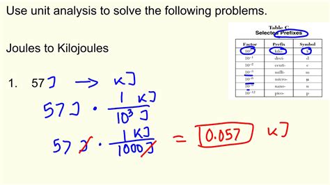 Measurement Lesson-1: Conversion factors kJ to J & J to kJ - YouTube