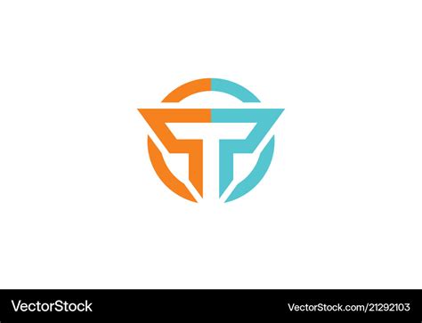 Round letter t logo Royalty Free Vector Image - VectorStock