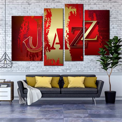 Jazz Word Canvas Wall Art, Jazz Music Abstract Background Canvas Print ...