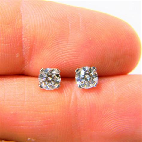 Half Carat Diamond Stud Earrings Set in Platinum | DB Gems