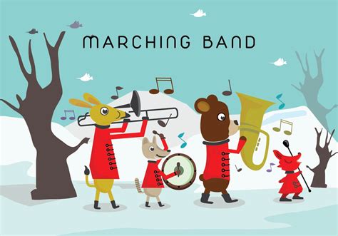 Animal Marching Band Character Vectors 154970 Vector Art at Vecteezy