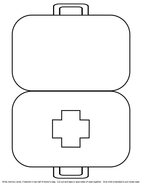 Doctor+Bag+Craft+Template Community Helpers Preschool Crafts, Community ...