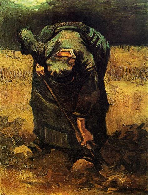 Peasant Woman Digging, 1885 - Vincent van Gogh - WikiArt.org