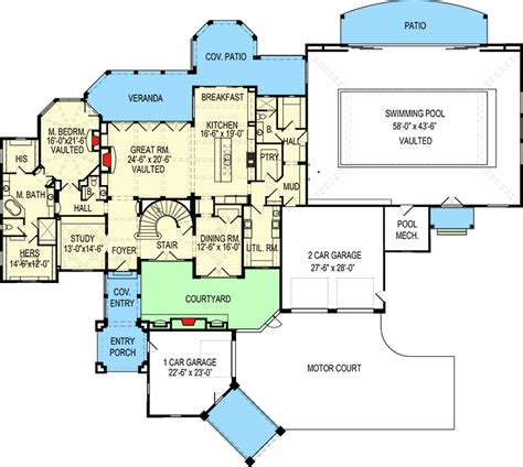 Luxury Mansion Floor Plans With Indoor Pools | Viewfloor.co