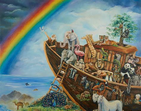 The Promise, Noah's Ark, Painting by Sonia Finch | Artmajeur