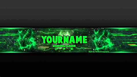 Youtube Banner Template Green.Psd Photoshop - YouTube