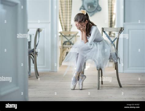 Sad ballet dancer crying in the cloak room Stock Photo - Alamy