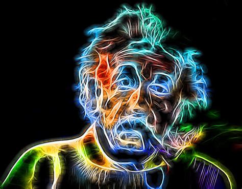 Albert Einstein Neon Digital Art by Dan Sproul