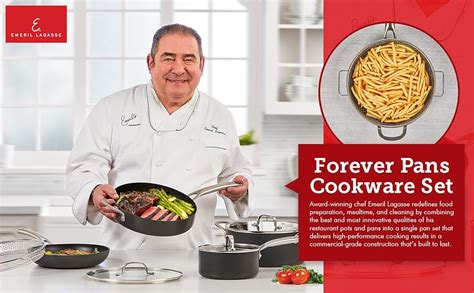 Emeril Everyday Forever Pans Hard-Anodized Cookware, 10-Piece Pots and ...