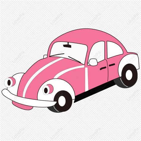 Gambar Mobil Lucu Kartun Pink PNG Unduh Gratis - Lovepik