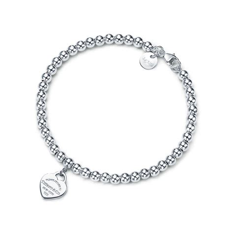 Return to Tiffany™ Heart Tag Bead Bracelet in Silver | Tiffany & Co ...