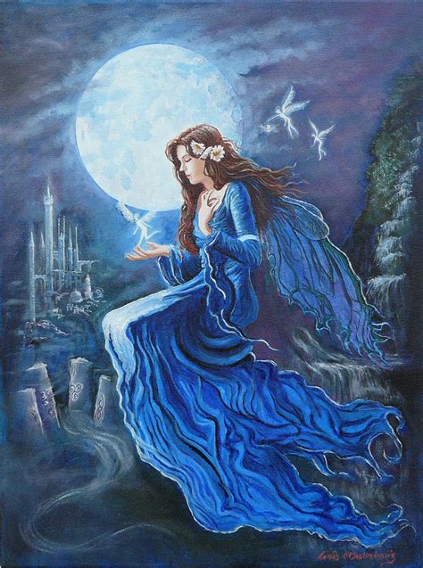 Celtic Moon Goddess Painting by TOMAS O'Maoldomhnaigh - Pixels