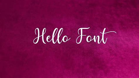 Hello Font Free Download