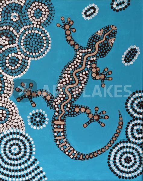 "Aboriginal Art Gecko" Painting art prints and posters by Petra Koob ...