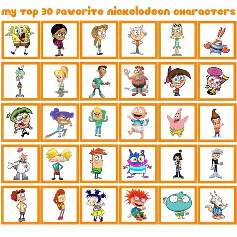 My Top 30 Favorite Nickelodeon Characters | Nickelodeon, Nicktoons ...