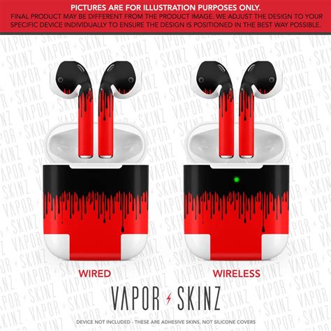 Red Black Drip APPLE AIRPODS Skin - Vapor Skinz