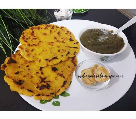 Sarson Ka Saag And Makki Ki Roti Recipe - Served by Deeksha