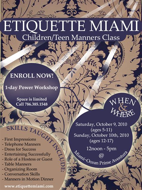 Kids & Teen Etiquette Classes in Aventura – Premier Guide Miami