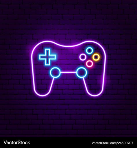 Neon Gaming Controller - Love Music