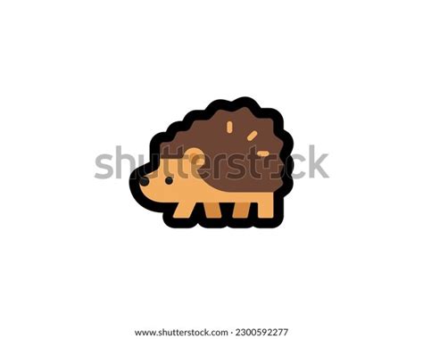 Hedgehog Vector Icon Hedgehog Emoji Illustration Stock Vector (Royalty ...