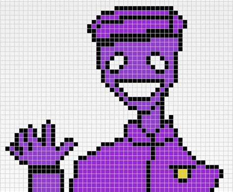 Vincent- Minecraft Pixel Art Templates- Fnaf- Minecraft- Purple Guy ...