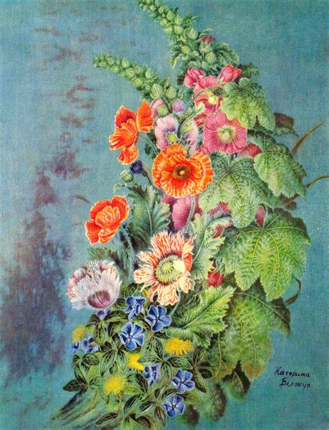 Bouquet of flowers - Kateryna Bilokur - WikiArt.org - encyclopedia of ...