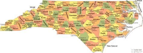 Map Of Counties North Carolina | My blog