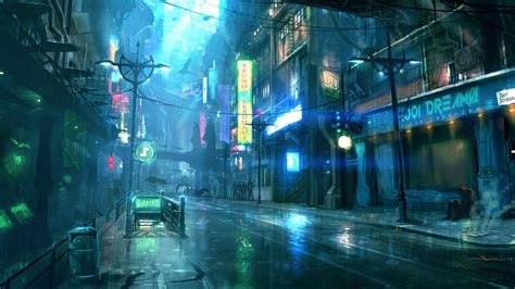 Download Neon-Lit Cyberpunk Cityscape Wallpaper | Wallpapers.com