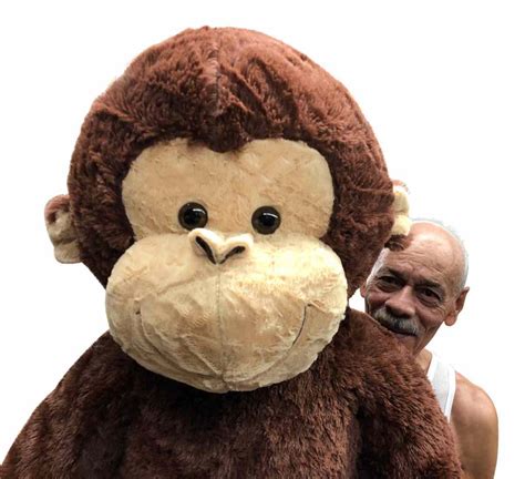 Big stuffed monkeys and gorillas from 2 feet tall to 6 feet tall