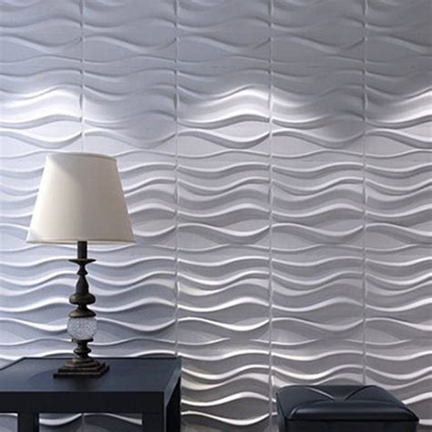 20" x 20" Textured Wall Panels White Wave Modern – wallcoveringsmart