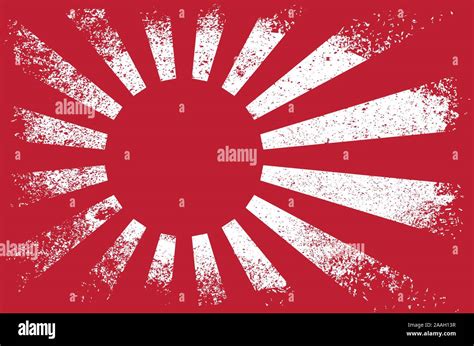 A heavy grunge version of the Japanese rising sun Flag Stock Vector ...